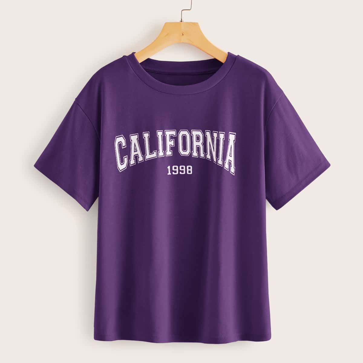 

Letter Graphic Tee, Purple