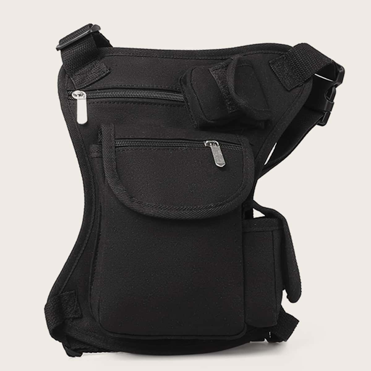 

Guys Zipper Front Fanny Pack, Black