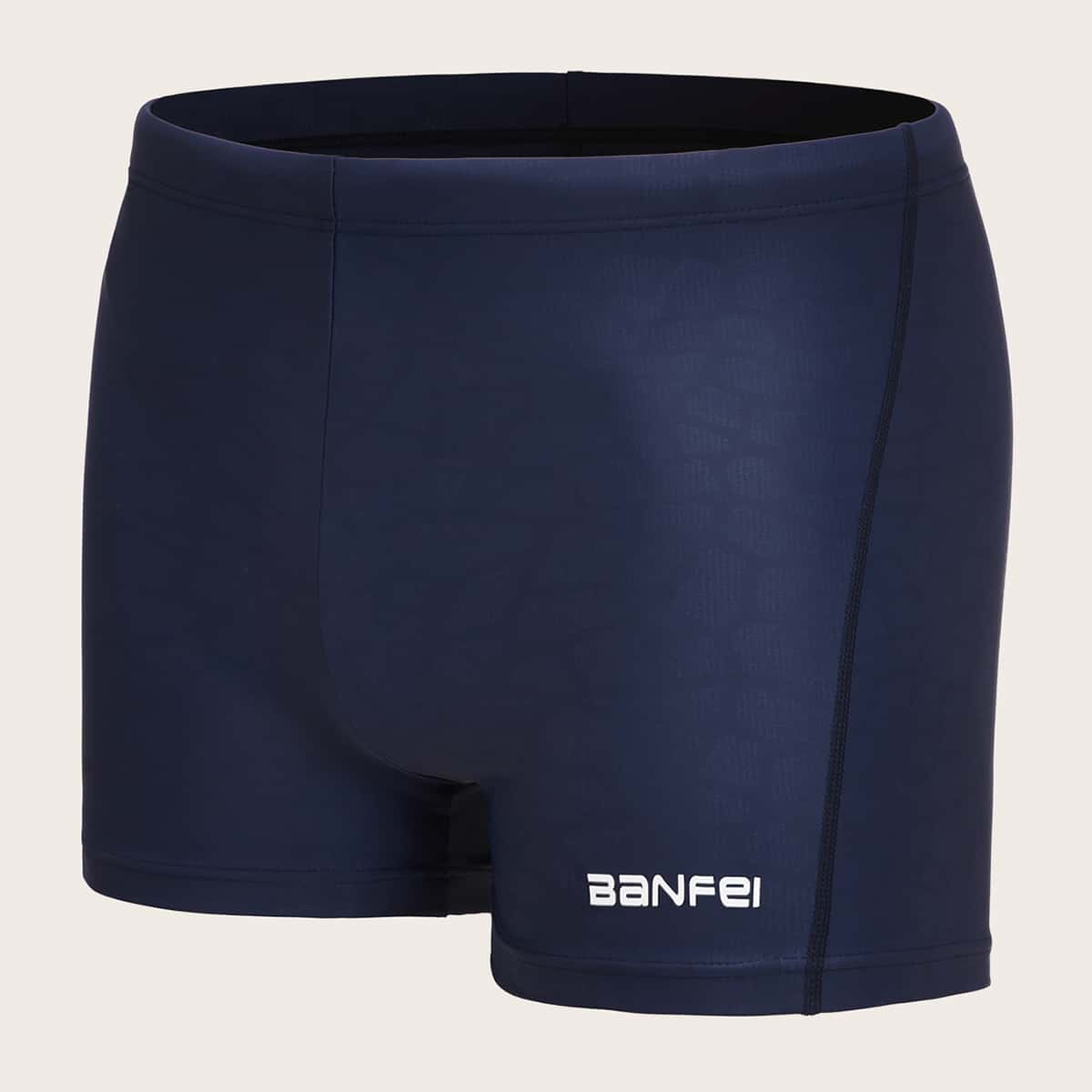 

Guys Letter Graphic Beach Shorts, Navy