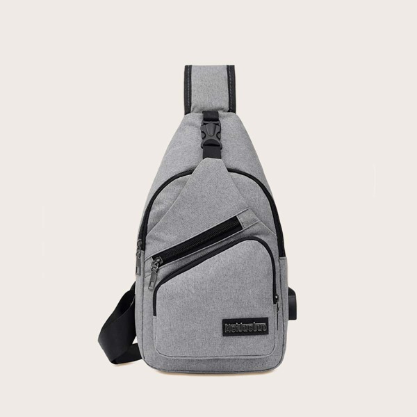 

Men Pocket Front Fanny Pack, Grey