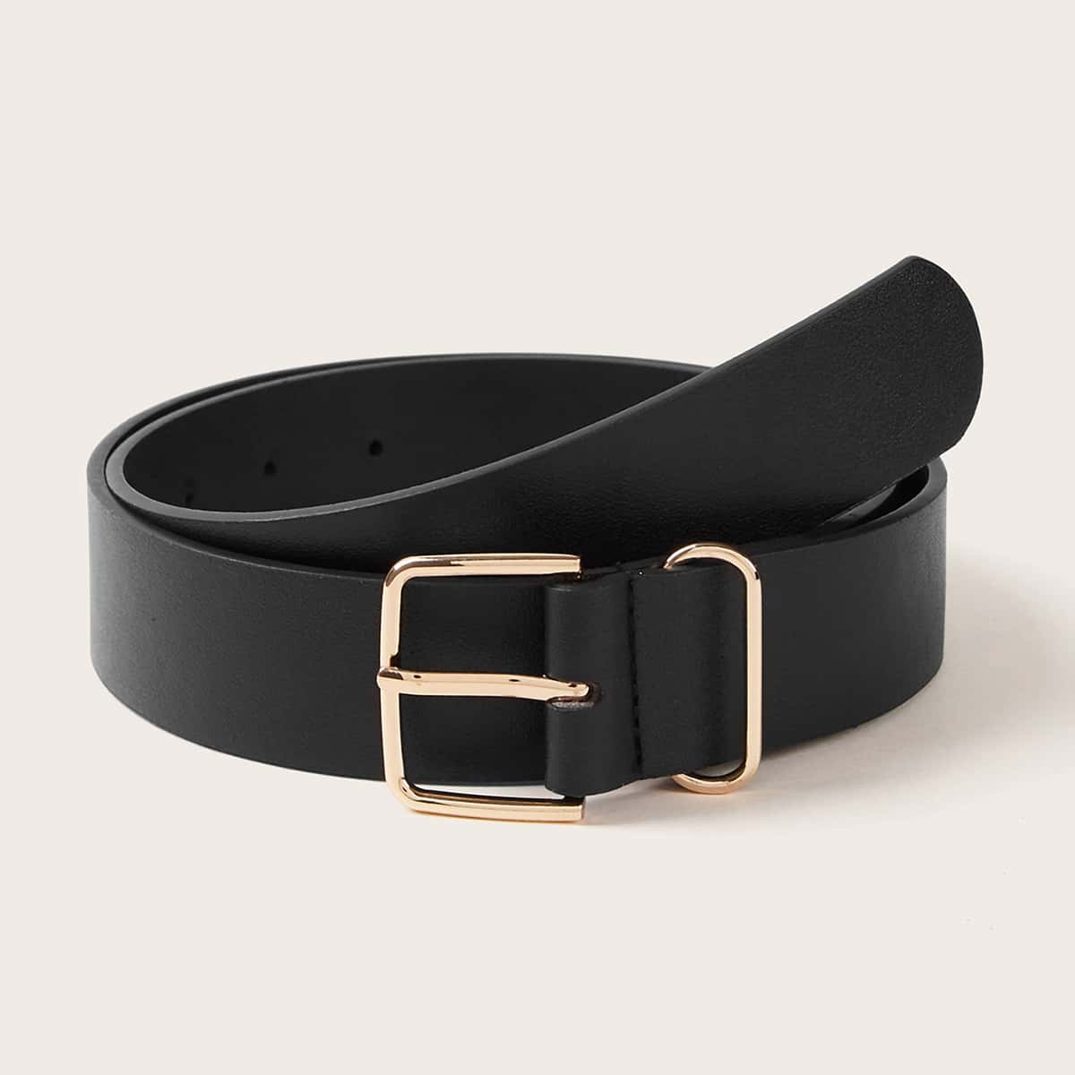 

Metal Buckle Belt, Black