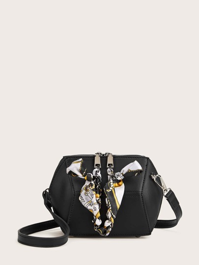 Twilly Scarf Decor Crossbody Bag