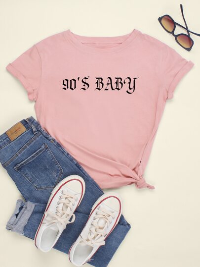 Letter Graphic Short Sleeve Tee