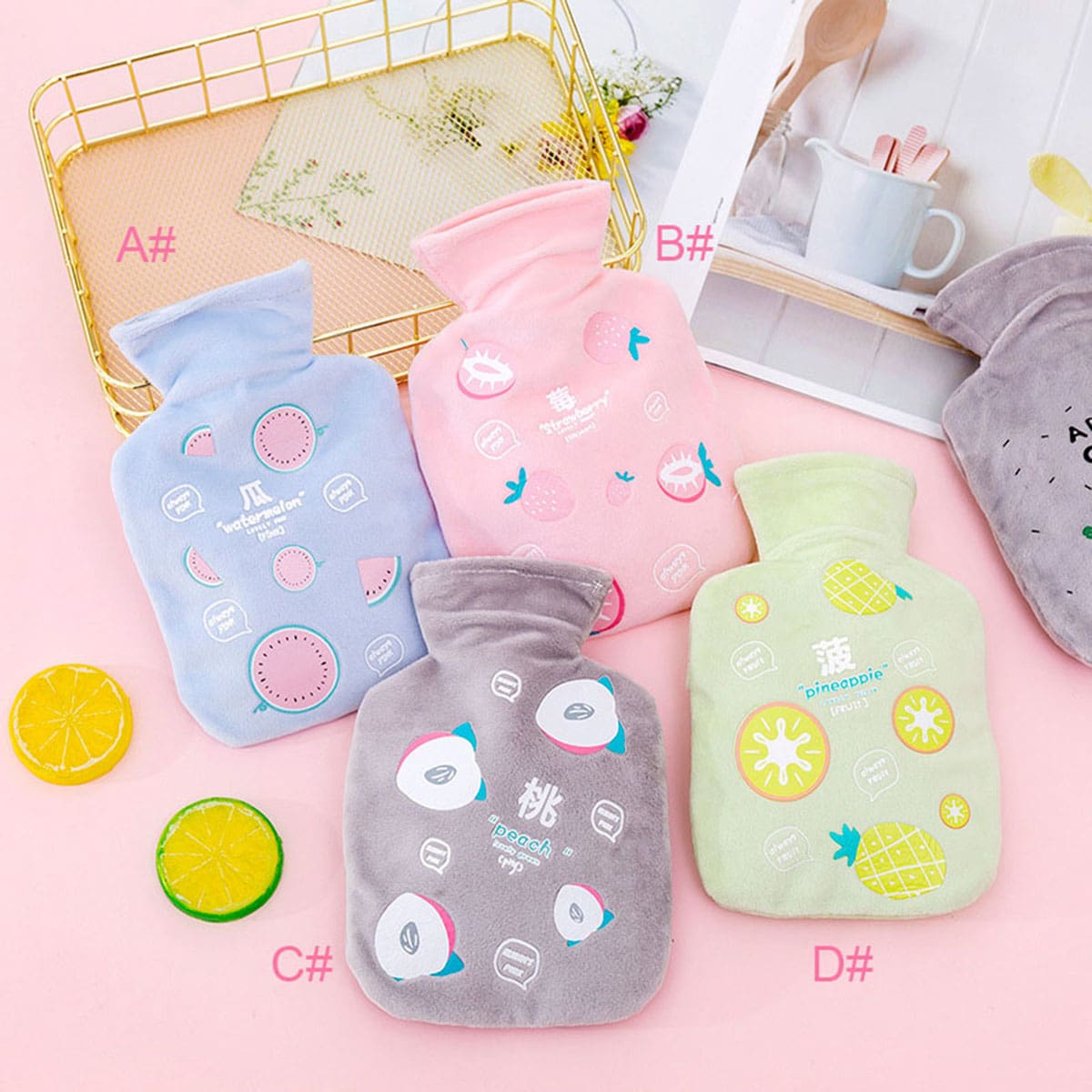 

1pc Fruit Pattern Hot Water Bag