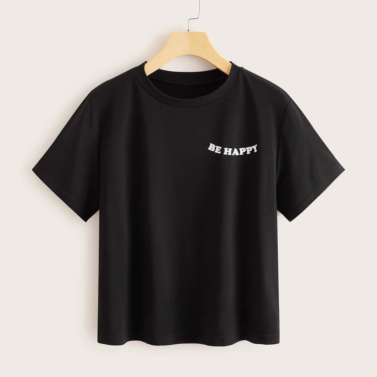 

Slogan Graphic Black Tee