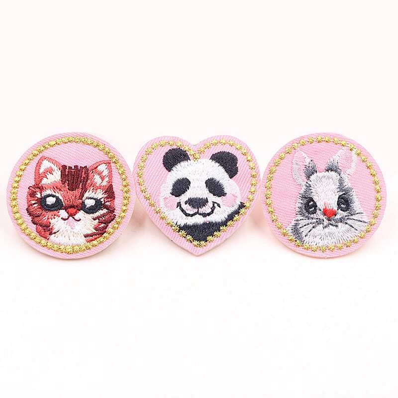 

3pcs Cartoon Animal Embroidery Cloth Sticker