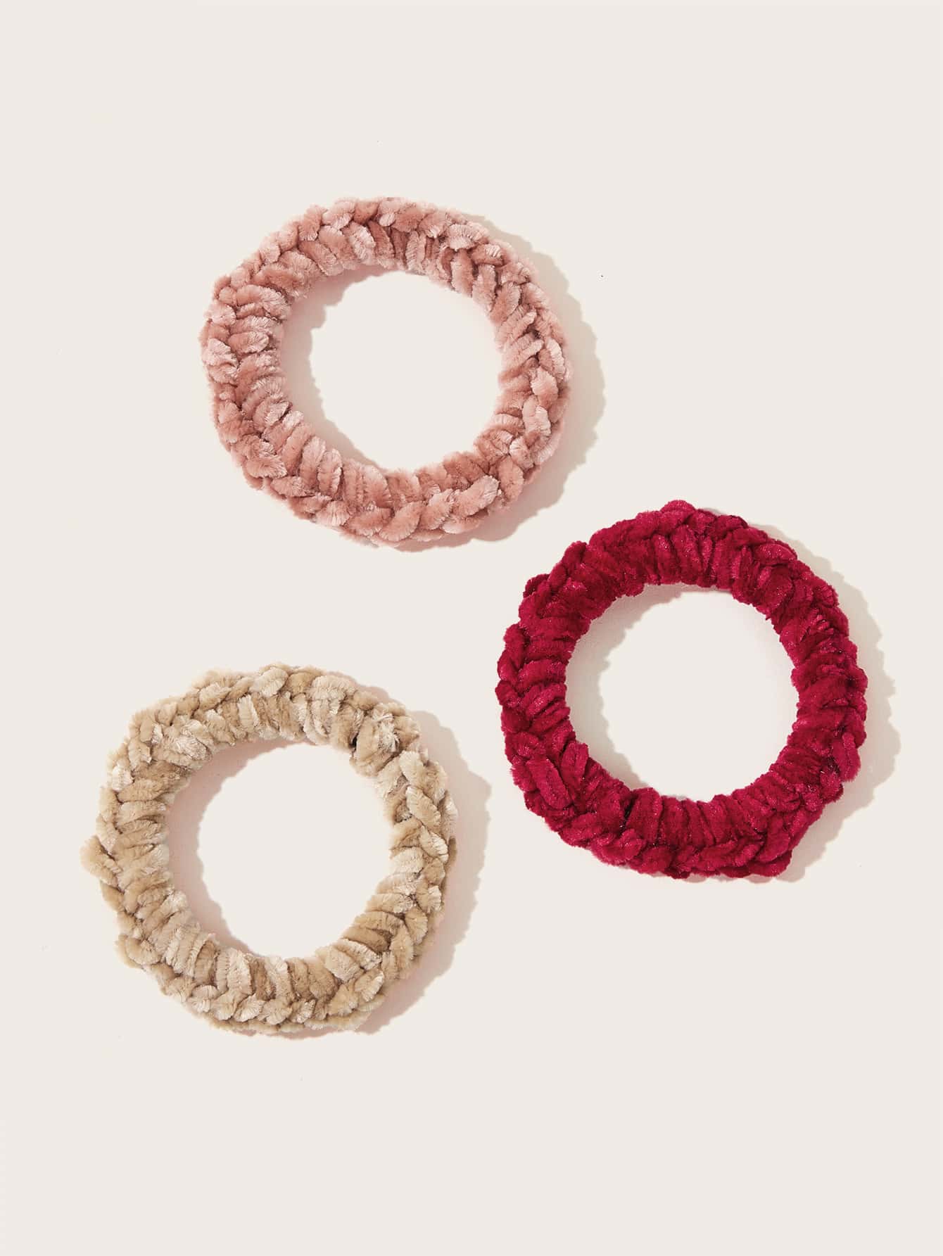 3pcs Braided Hair Ties Romwe