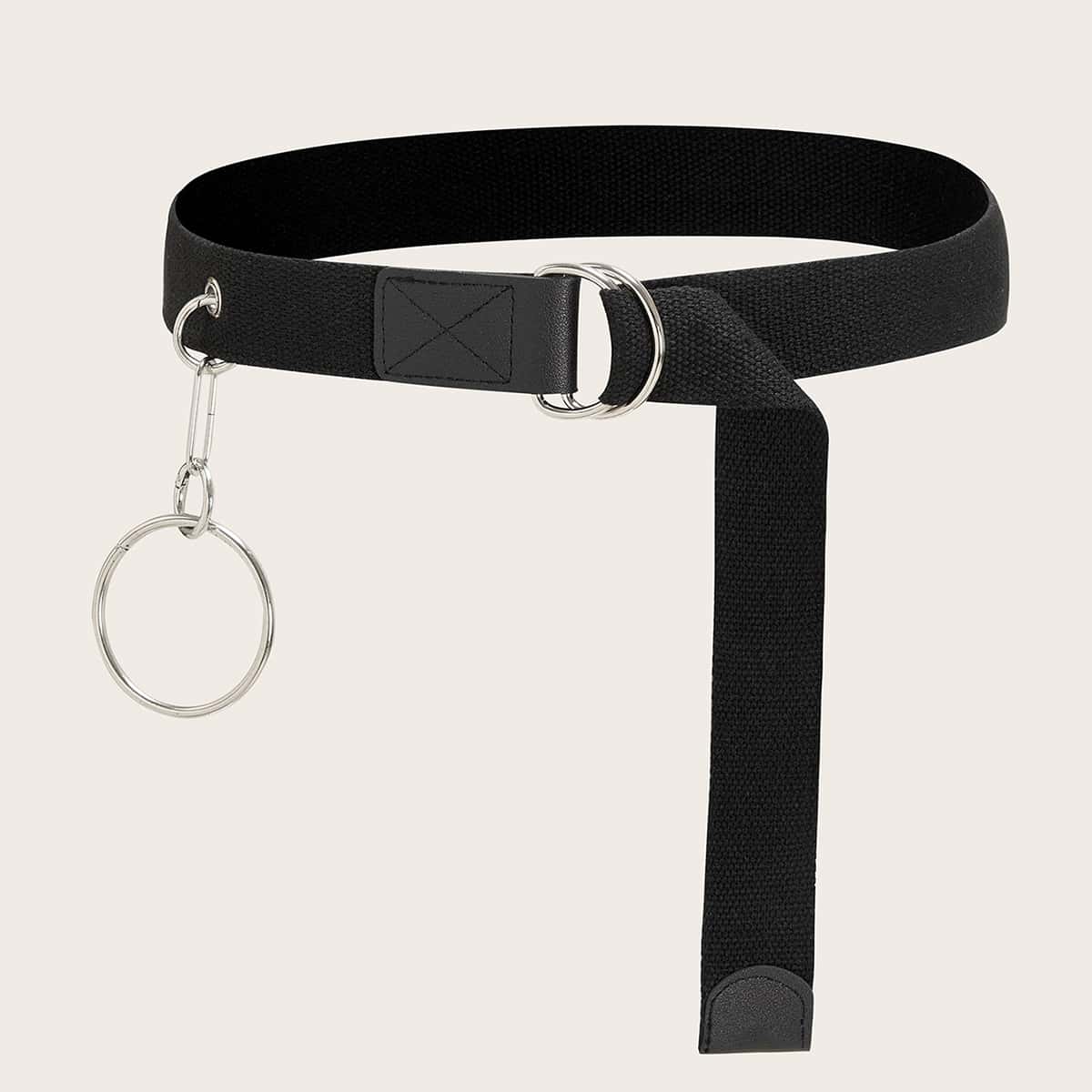 

Guys Hoop Chain Decor Tape Belt, Black
