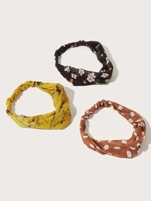 3pcs Floral Pattern Headband - Multicolor - View 2