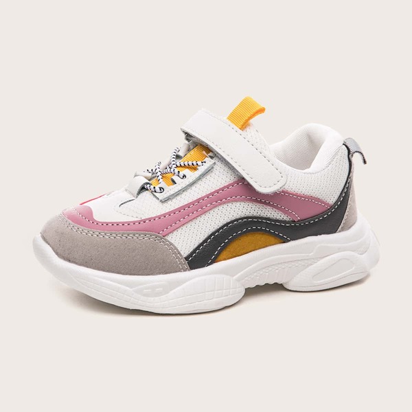 

Toddler Girls Color Block Velcro Strap Sneakers, Multicolor