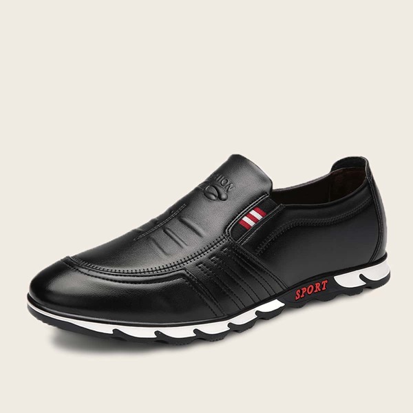 

Men Letter Graphic Dress Shoes, Black
