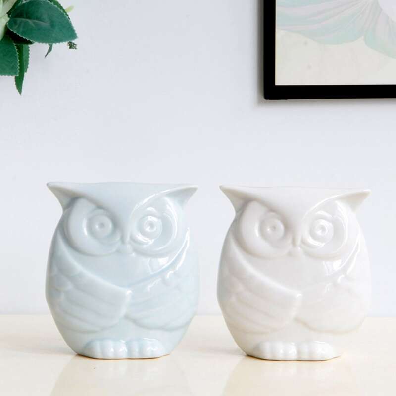 

1pc Owl Design Ceramic Decoration