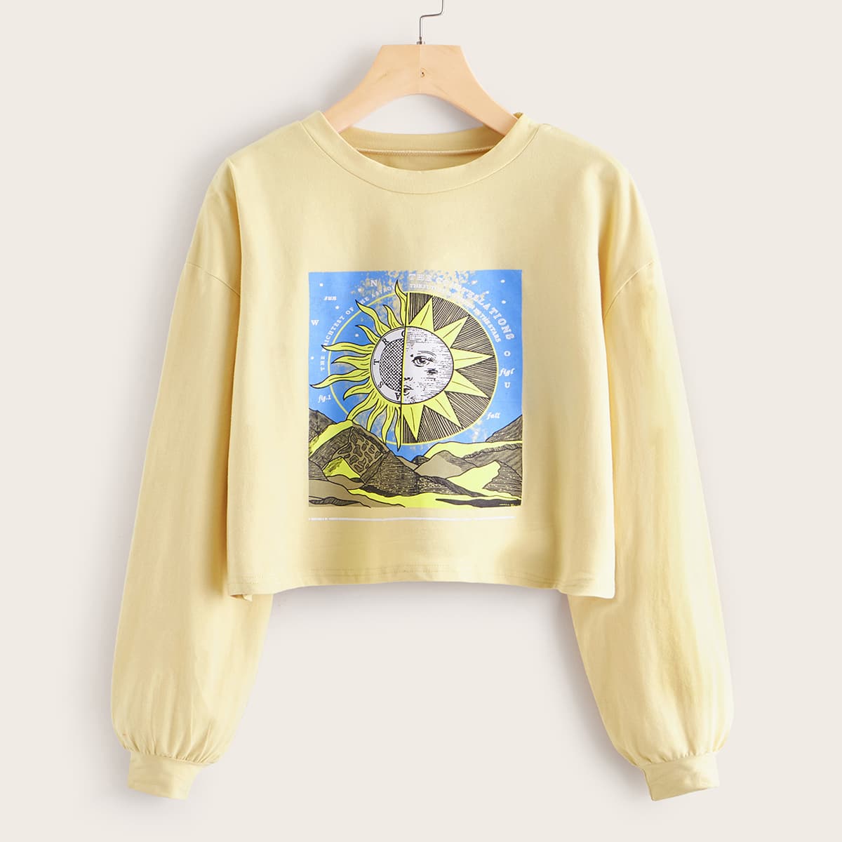 

Sun & Mountain Graphic Tee, Beige