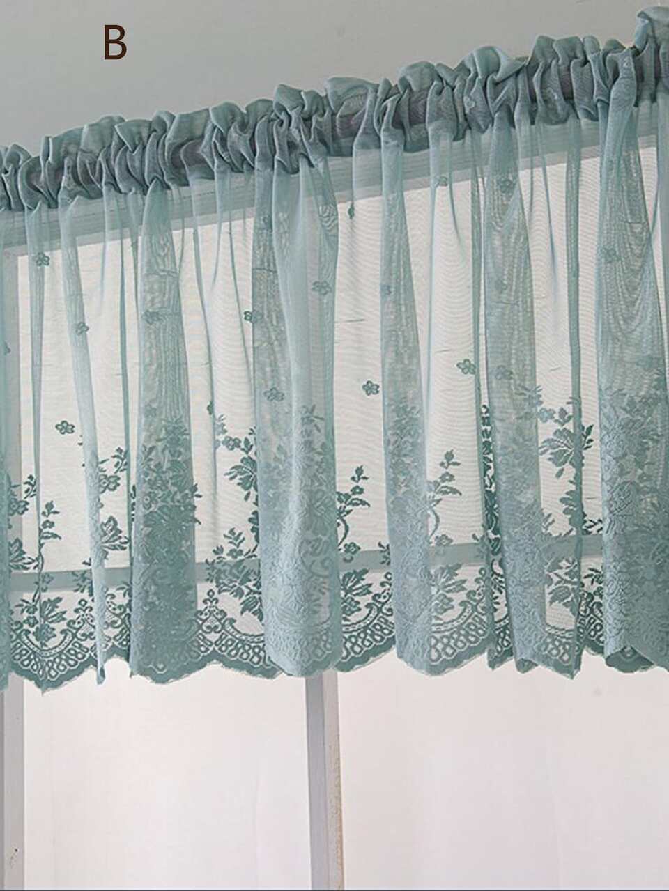 1pc Flower Embroidered Curtain