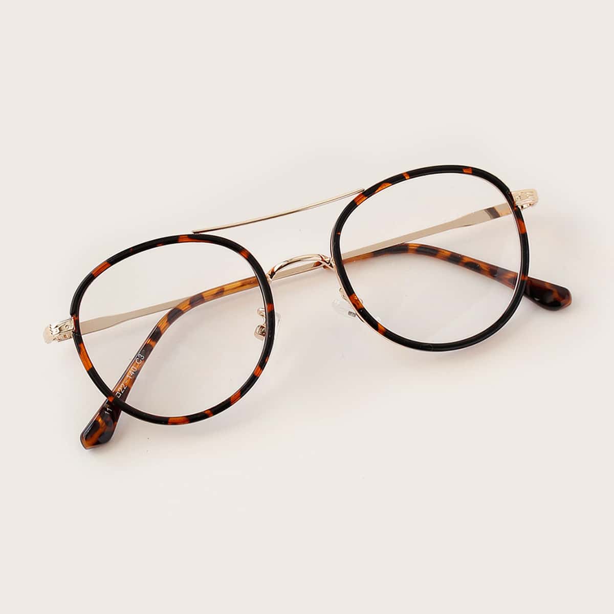 

Top Bar Tortoiseshell Frame Glasses, Brown
