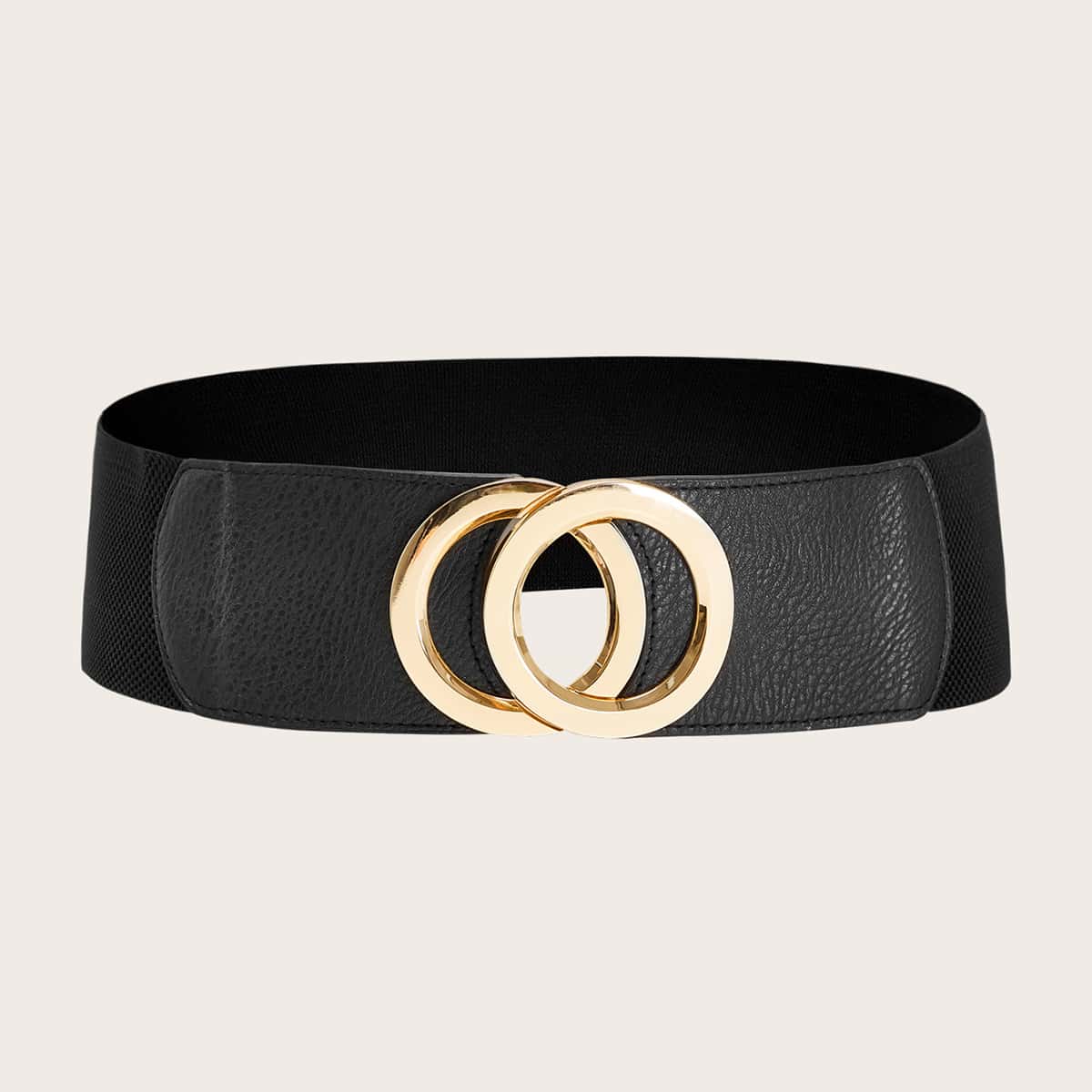 

Double 0-ring Wide Belt, Black