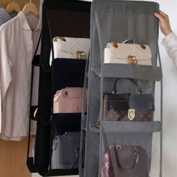 

1pc 6 Pocket Bag Hanging Organizer, Multicolor