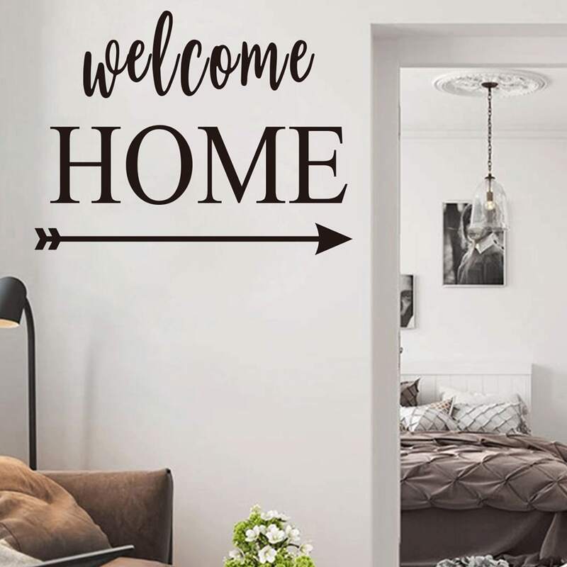 

Slogan & Arrow Print Wall Sticker