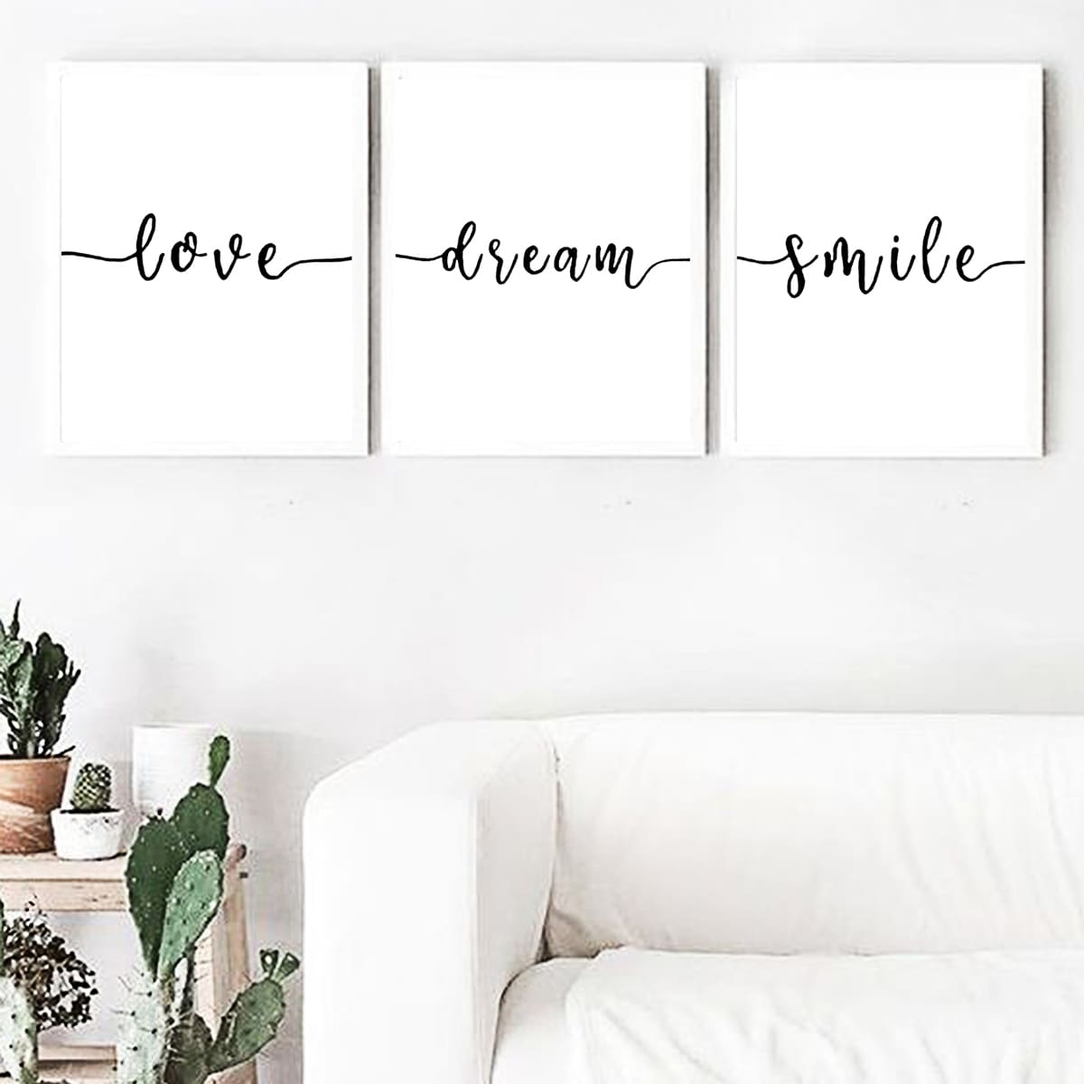

1pc Letter Graphic Wall Art Print Without Frame, Black and white