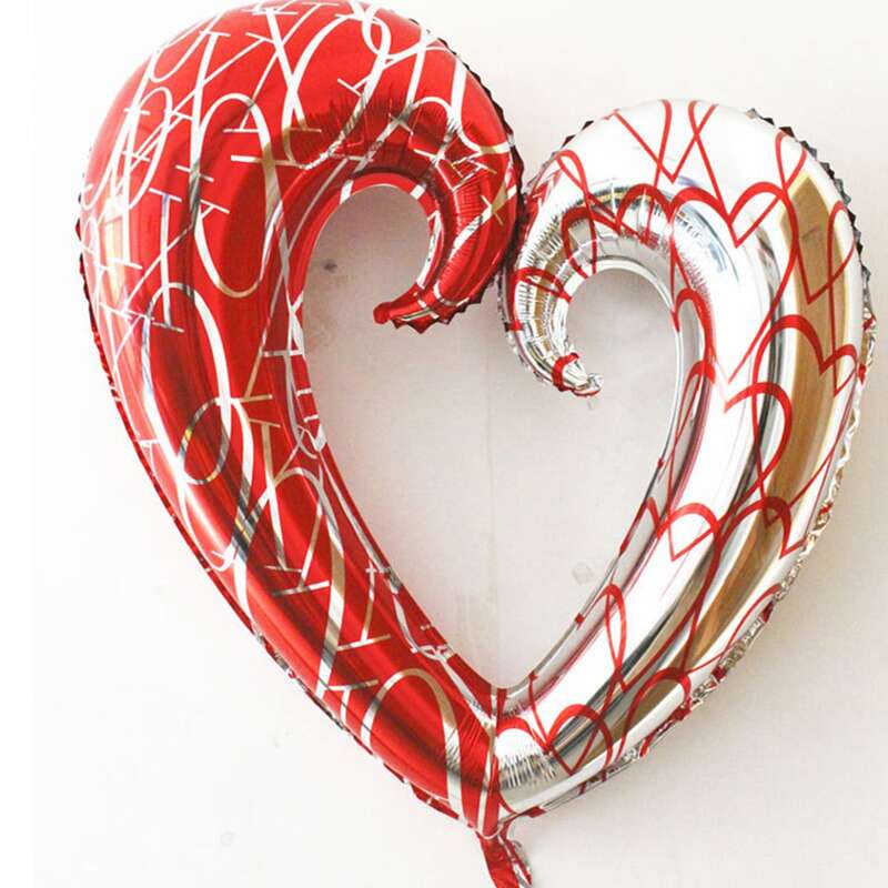 

1pc Heart Shaped Decorative Balloon, Multicolor