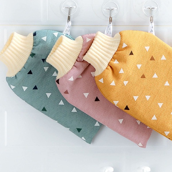 

1pc Random Triangle Exfoliating Bath Glove, Multicolor