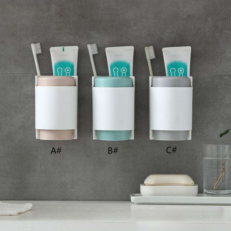 

1pc Wall Mounted Toothbrush Holder, Multicolor