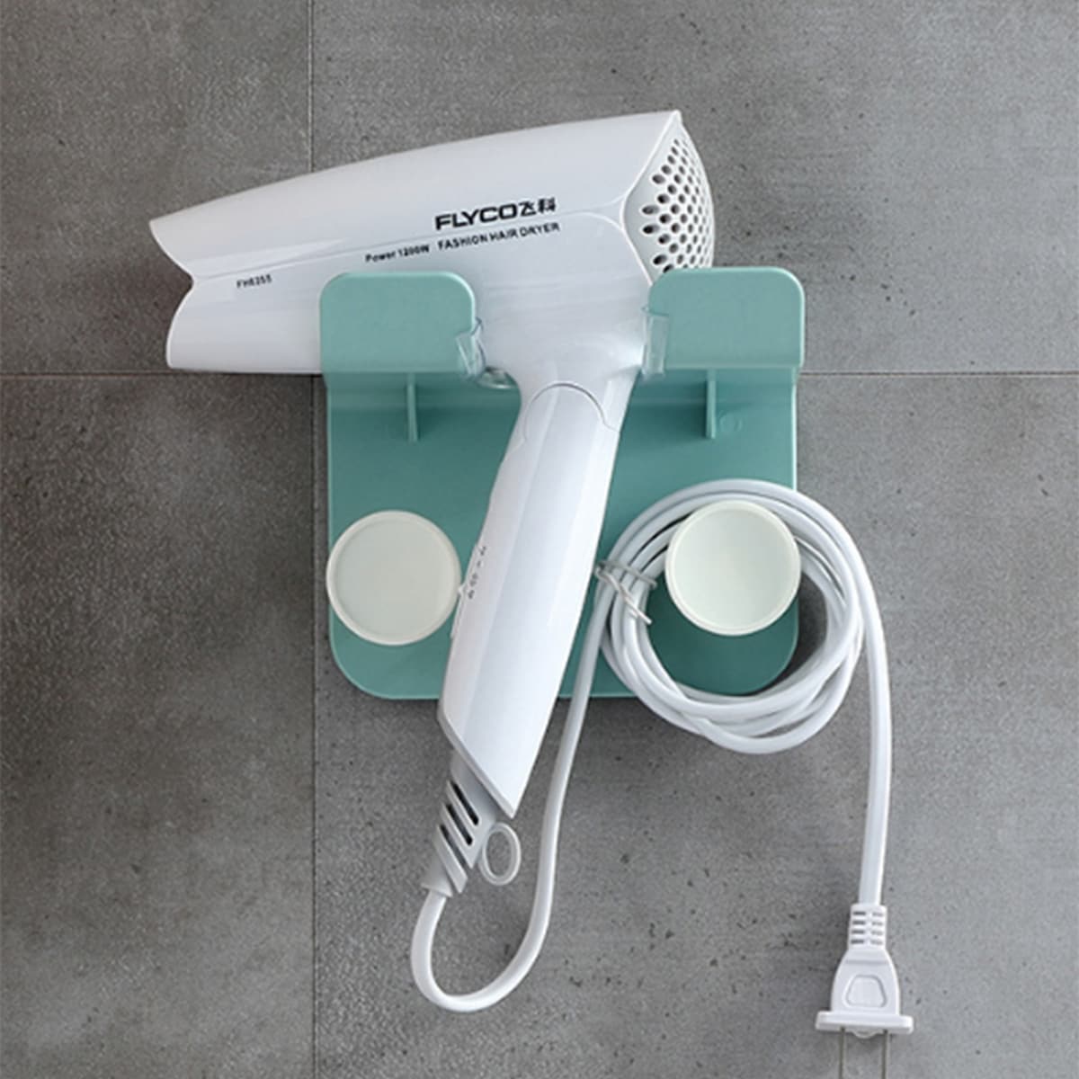 

1pc Wall Mounted Hair Dryer Rack, Multicolor