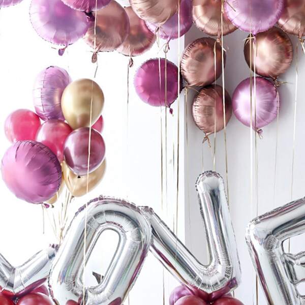 

Однотонный латексный баллон 35шт и баллон в форме Love 4шт, Многоцветный