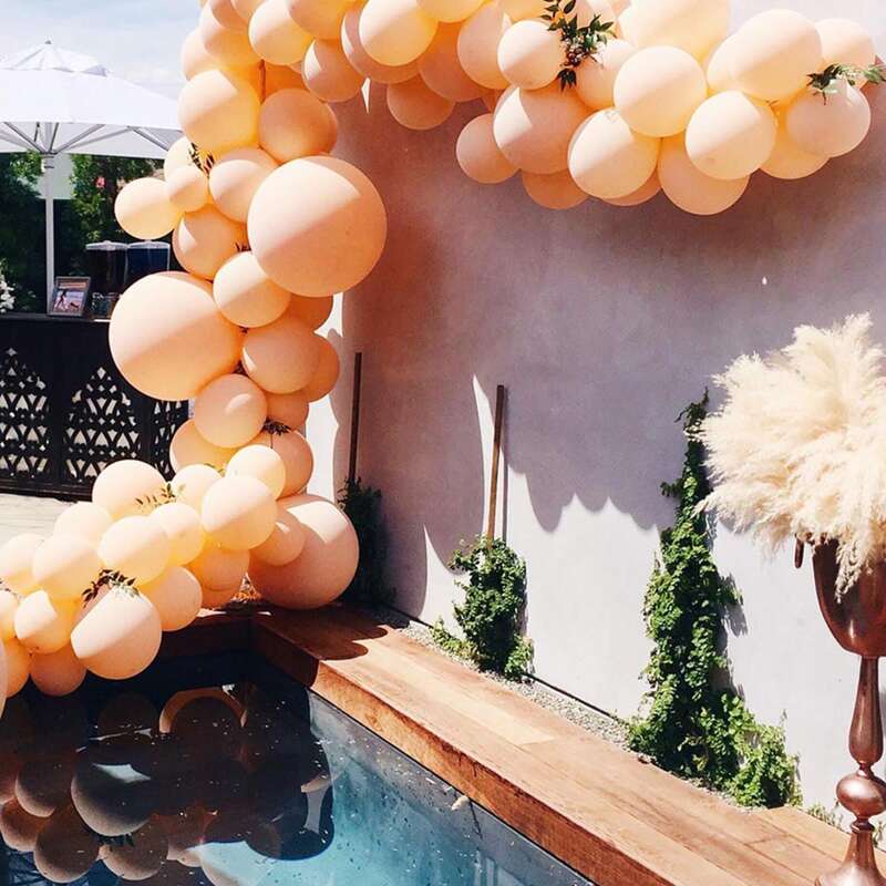 

20pcs Solid Latex Balloon, Orange