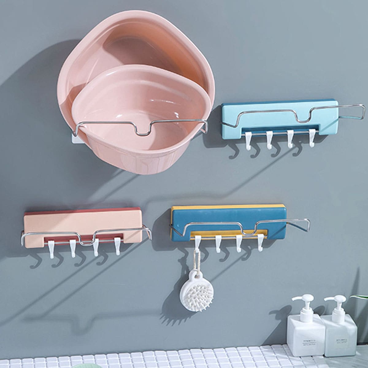 

1pc Multifunction Washbasin Rack, Multicolor