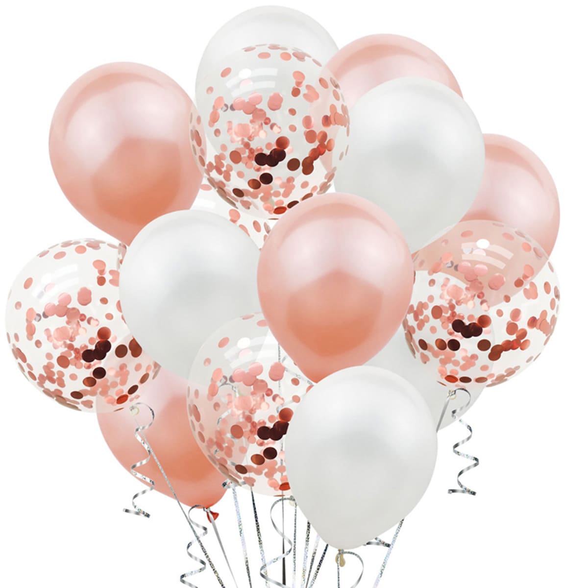 

15pcs Confetti & Latex Balloon Set, Multicolor