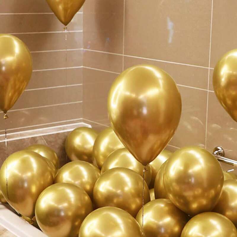 

10pcs 12inch Metallic Balloon, Gold