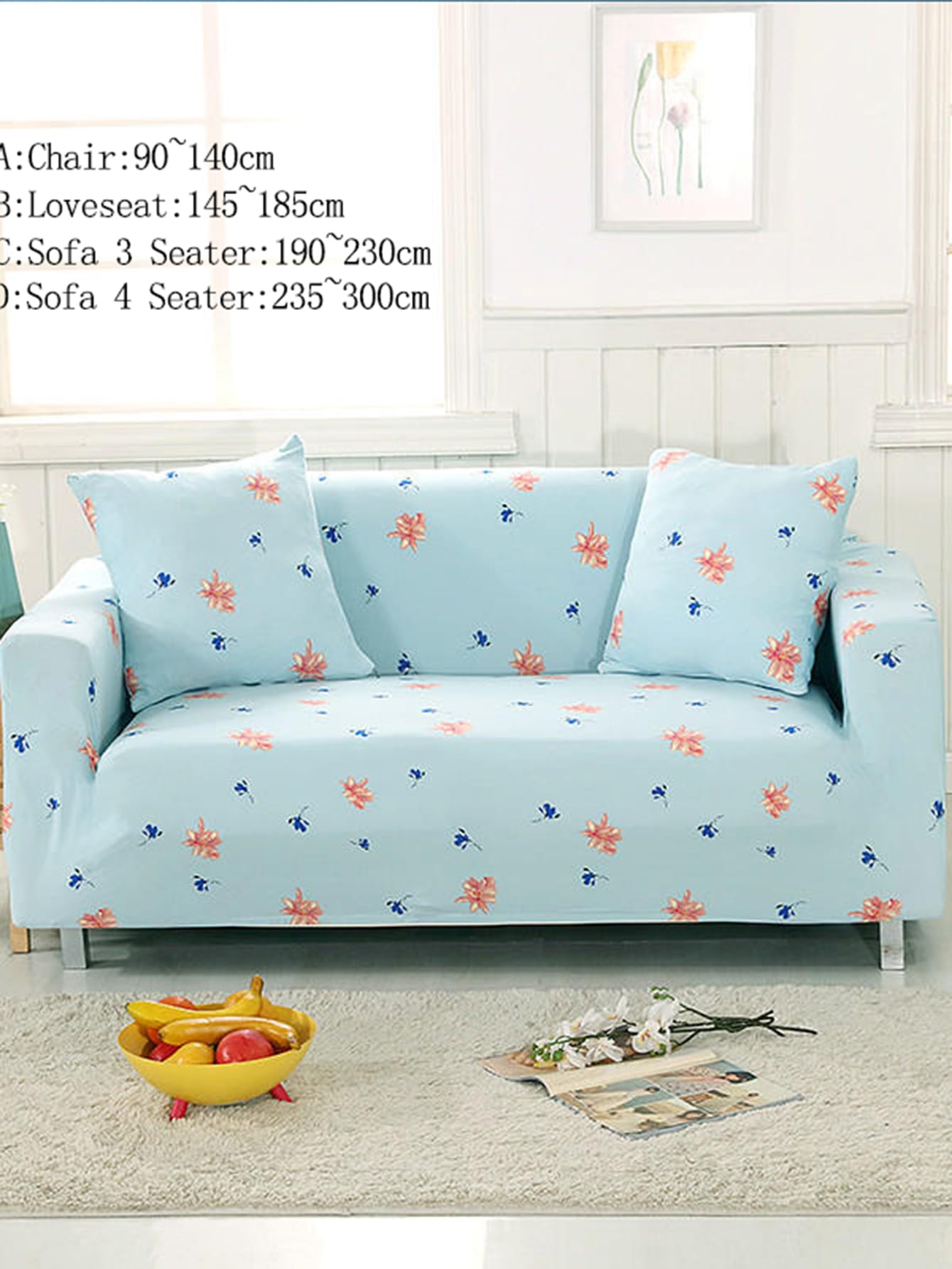 1pc Floral Print Stretchy Sofa Cover Shein Usa