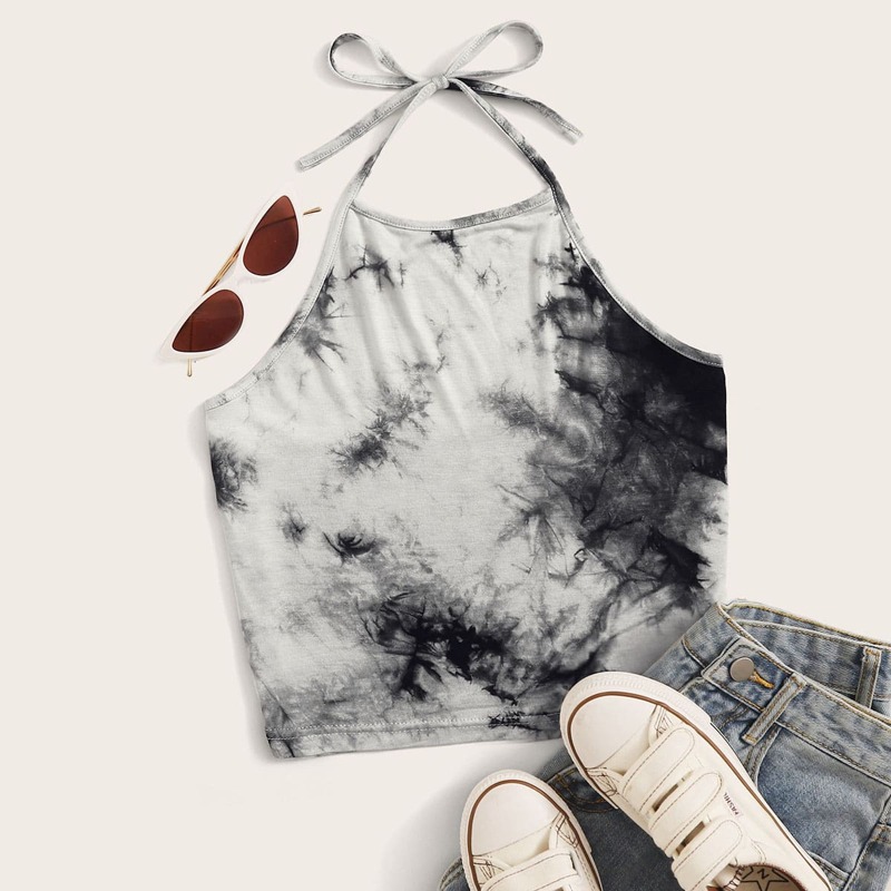 

Tie Dye Halter Top, Multicolor