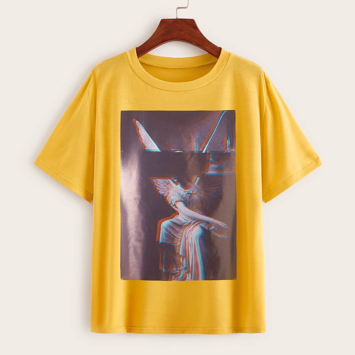 

Figure Graphic Yellow Tee