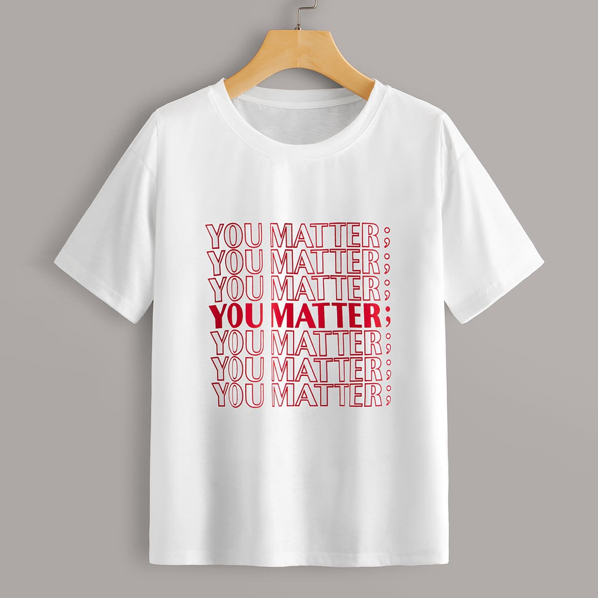 

Slogan Graphic White Tee