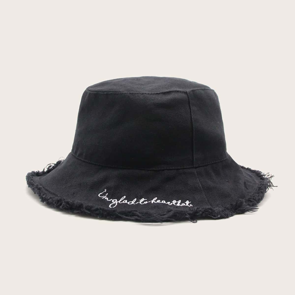 

Letter Graphic Bucket Hat, Black