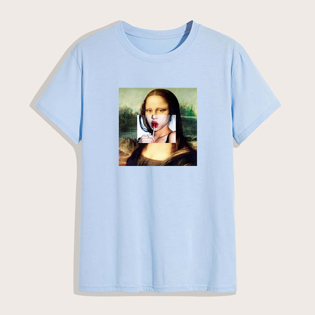 

Guys Figure Print Tee, Blue