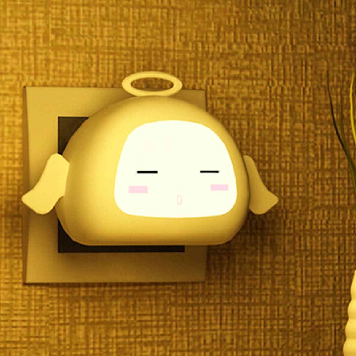 

Cartoon Wall Socket Plug Night Light, Yellow