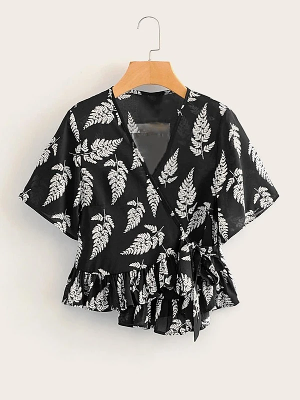 tie front chiffon top