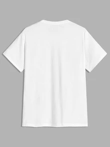 Manfinity Men Feather Print Top - White - View 2