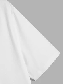 Manfinity Men Feather Print Top - White - View 3