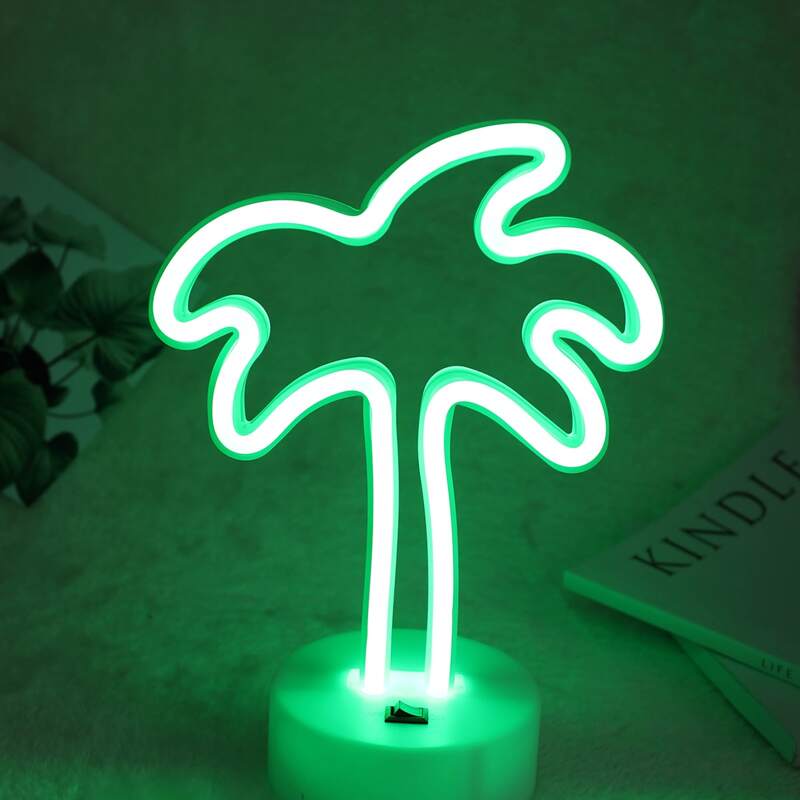 Coconut Tree Shaped Night Light, Green