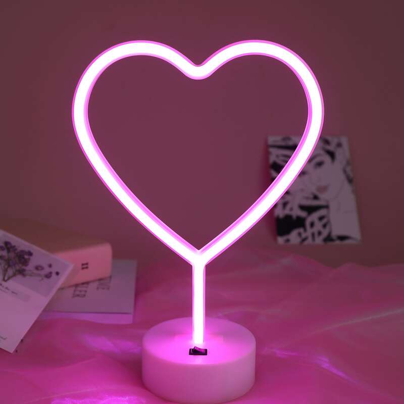 

Heart Shaped Night Light, Pink