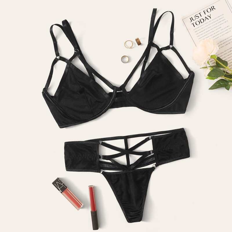 

Black Harness Lingerie Set