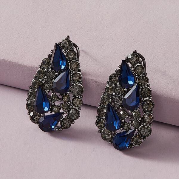 

Серьги-гвоздики со стразами 1 пара, Многоцветный