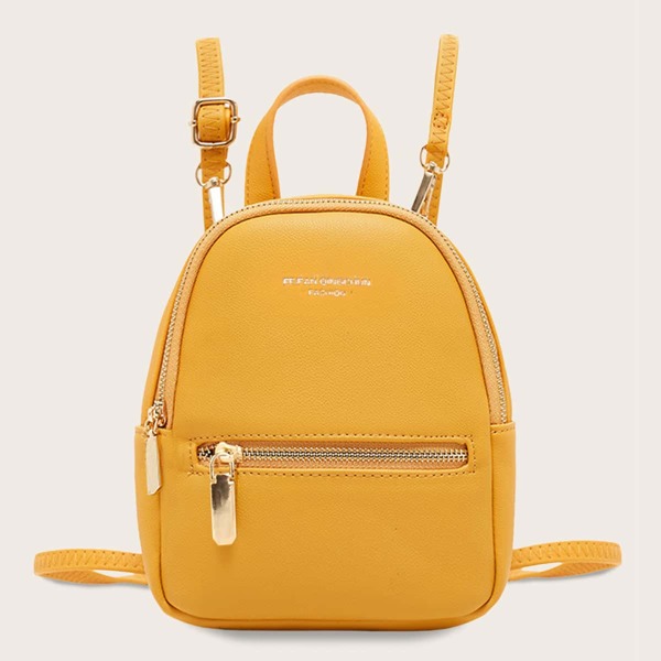 

Letter Detail Pocket Front Backpack, Yellow