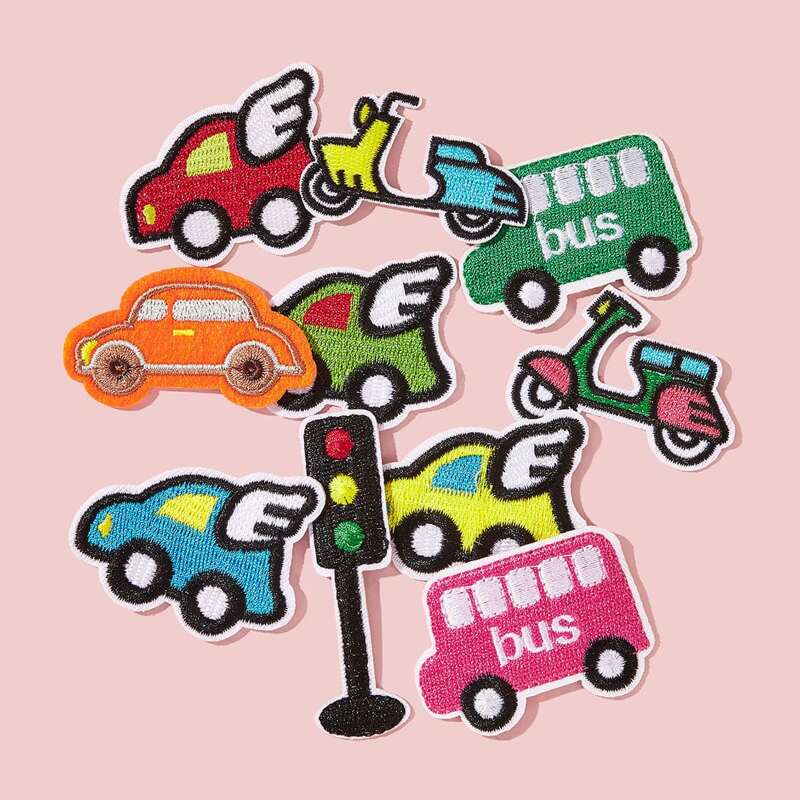 

10pcs Cartoon Car Cloth Sticker
