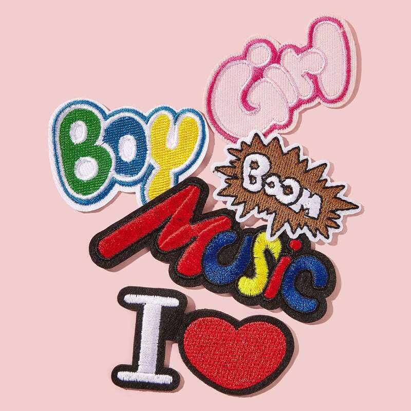 

5pcs Letter Cloth Sticker