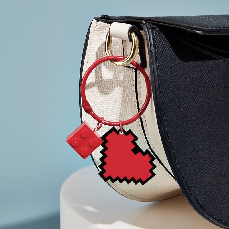 

Heart Design Bag Accessory, Red